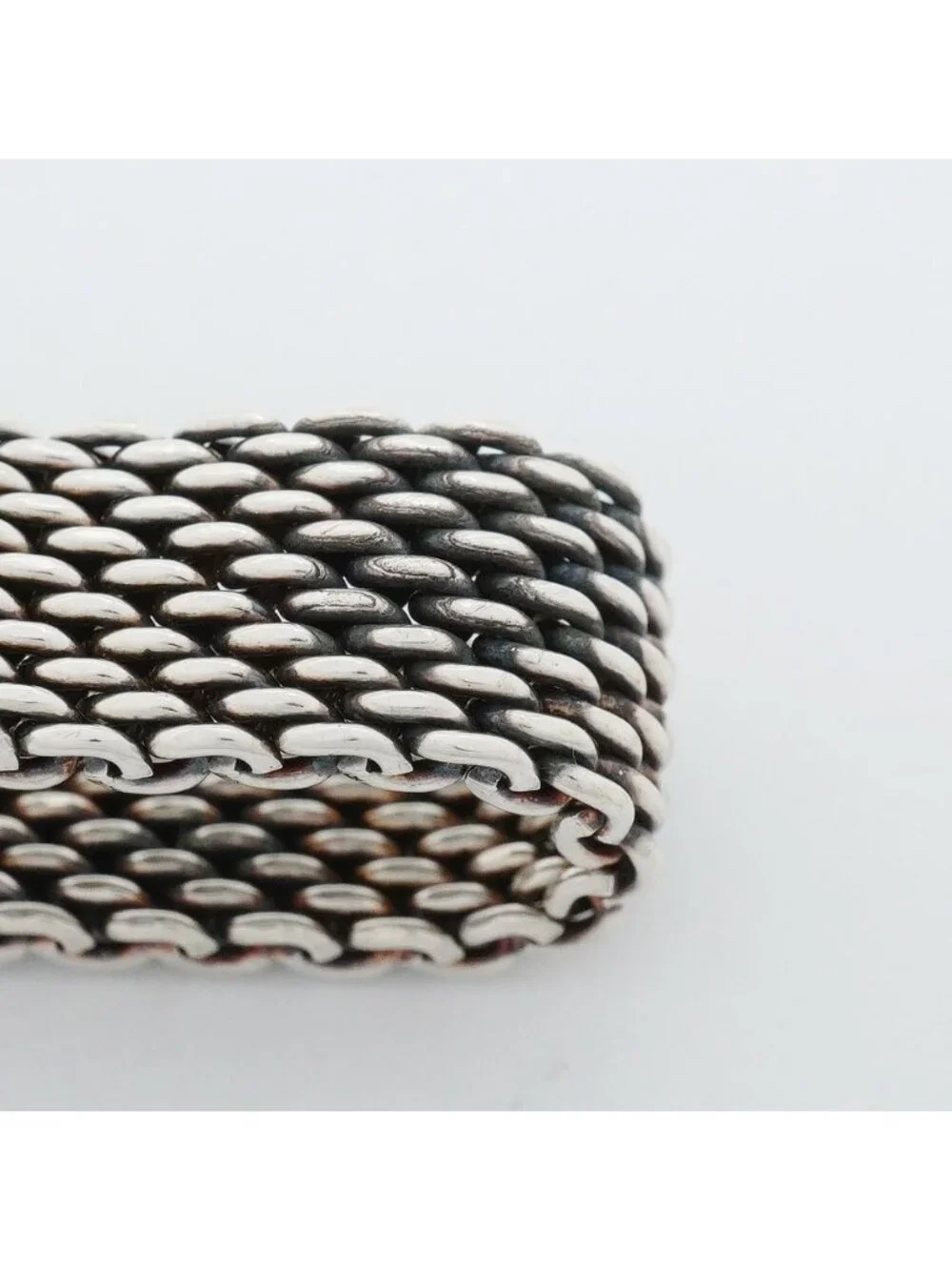 Tiffany & Co Ring Somerset Mesh 925 Sterling Silver